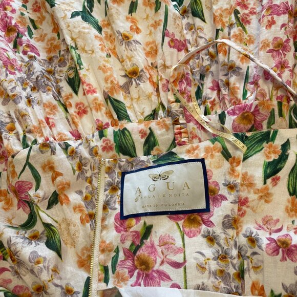 Agua By Agua Bendita lima jardiniera' floral-print linen maxi dress - Picture 15 of 16